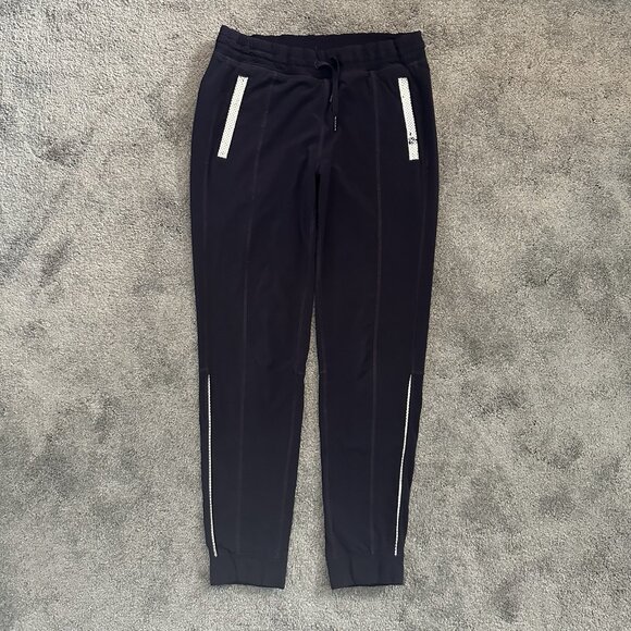 LULULEMON Track To Reality Pant II Women 2 Navy Blue Lined Reflective Jogger - Picture 1 of 14
